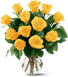 12 Yellow Roses from Kinsch Village Florist, flower shop in Palatine, IL
