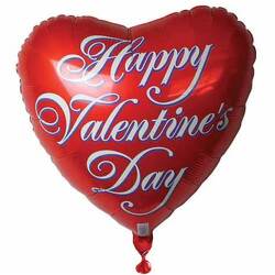 Heart Shaped Valentine's Day Mylar Balloon from Kinsch Village Florist, flower shop in Palatine, IL
